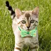 Hundhalsar St Patrick's Day Slips för 6st Green Festive Shamrock Bow Slips Pet Costume Cat Supplies Apparel