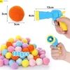 Cat Carriers Interactive Launch Training Toy för Kitten Creative Mini Shooting Gun Games Stretch Plush Ball Toys Pet Supplies