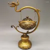 Decorative Figurines Brass Dragon And Phoenix Incense Burner Hanging Stove Household Aloe Vera Sandalwood Fumigation Plate Incen