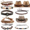 Ceintures chapeau accessoires rétro Style ethnique Western Cowboy Denim ceinture hommes femmes paille mode boucle décor