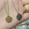 Collane per amanti nuova collana a cuore designer di gioielli in oro per donna argento acciaio inossidabile rosa rosso verde doppio pendente amanti classici collana di San Valentino