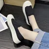 Casual Shoes Thick-soled Canvas For Women Loafers Design Sense Women's Sneakers Slip-on Flat-bottom Biscuit Flats