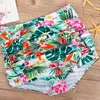 Women's Swimwear Plus Size Hollow Out Tankini Set Women Swimsuit Clothing Print Patchwork Two Piece Mujer Suit Summer