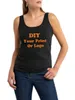 T-shirt femme Personnalisez votre propre gilet de coupe slim respirant en coton graphique pour les femmes sport fitness exercice haut sans manches T-shirt personnalisé 240322