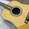 Guitare électrique acoustique luxueuse, tout en bois massif, véritable ormeau, modèle 45 en naturel, vente en gros d'usine, nouvel arrivage