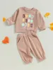 Set di abbigliamento per neonato 2 pezzi autunno manica lunga stampa animalier felpa con cappuccio set di pantaloni per neonato