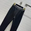 Spodnie damskie Projekt mody Czarne chude ołówek kobiety Argyle Wzór elastyczne wysoką talię patchwork w pełni dopasowane szczupłe legginsy