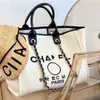 Letter Bags Beach Luxury CC Totes Handbag Fashion Canvas Bag Womens Ladies Brand Ch Embroidered Tote Designer Handbags Female Shopping Cross Body Backpack CORD