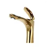 Bathroom Sink Faucets Tianview Zinc Alloy And Cold Built-in Basin Faucet Golden Mixed Water Single-hole Countertop