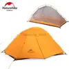 Tält och skydd NatureHike 1-2 Person Double Layer Ultralight Tent Outdoor Picnic 3 Seasons Waterproof Tent Camping 20D Silicon Tent NH18A180-D 240322