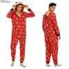 Merry Christmas Elk Print Family Christmas Pajamas Set Parent-Child Matching Outfits Casual Sleepwear Xmas Gift Year Clothes 240322