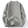 Herensweaters herfst en winter casual herenmode zakelijk Koreaanse versie slim-fit trend met effen kleur trui met ronde hals