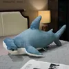 ぬいぐるみ人形55-135cmジャイアントクジラのぬいぐるみブルーオーシャンアニマルフィリングエンブレースサメソフトピローチャイルドギフトQ240322