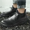 Intercom Fashion Safety Shops Trabajo para hombres Cazas de punta de acero Botas de trabajo indestructibles masculinos zapatos protectores de seguridad de seguridad