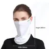 Bandanas unisex ansiktsmask andas Silk UV Sun Protection Soft justerbar anti ultraviolett tunn för sommaren utomhusaktiviteter