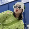 2 шт. Модный роскошный дизайнер Y2K Солнцезащитные очки Spice Girl Цельные вогнутой формы Забавные солнцезащитные очки Надувные хлебные надувные солнцезащитные очки ярких цветов ins