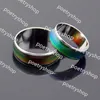 Band Rings Rings Stainless Ring Changing Color Mood Rings Feeling Emotion Temperature Ring Wide 6mm Smart Latest Style ewelry Fashion Rings for Men