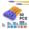 1000pcs / pack brosses à paupières jetables yeux Les cosmétiques brosse Mascara baguettes Eyeles Extensi outil Spoolers outils de maquillage x5TQ #