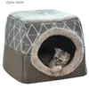 Lits pour chats meubles quatre saisons universel fermé maison de chat Villa maison de chat maison de chien petit chien fournitures pour animaux de compagnie Y240322