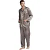 Pyjama-Set für Herren aus Seidensatin, Pyjama-Set, Nachtwäsche-Set, Loungewear, USA, SMLXLXXLXXXL4XL__, passend für alle Jahreszeiten, 240315