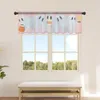 Curtain Halloween Ghost Pink Kitchen Curtains Tulle Sheer Short Living Room Home Decor Voile Drapes