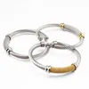 Bracciale di moda regolabile intrecciato in acciaio inossidabile per le donne Ballo di nozze Accessori di gioielli di lusso Regali Amico 240307