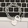 Tiffancy Bracelet Designer Classic TiffanyBracelet S925 Sterling Silver Double Plateペンダント