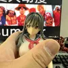 Action Figures giocattolo 25CM Diciotto Anime Sexy Girl Curtain-chan Jk studentessa uniforme Ver PVC Action Figure Collezione per adulti Hentai Modello Giocattolo bambola regali 240322