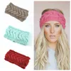 Gehaakte hoofdband 24 kleuren wol gehaakte hoofdbanden gebreide haarband winter warme sporthoofdbanden meisjes headwrap oorwarmers hoofddeksels