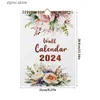 Kalendarz 2024 Prosty miesięczny harmonogram kalendarza montowany na ścianie kalendarz kalendarzowy cotygodniowe planowanie roczne program Y240322