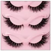 False Eyelashes 5 Pairs Cat Eye Lashes Faux Mink Natural Long Manga Winged End Elongated Fake Makeup