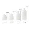 Vases 4x fleur moderne blanc géométrique décor européen minimaliste pour étagère bureau chambre table salon