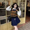 Skirts designer brand Miu style half skirt letter embroidery high waisted college pleated versatile in spring YZOV