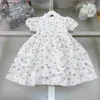 New designer kids clothes girls dresses Cotton baby skirt lace Princess dress Size 90-150 CM Lace flower child frock 24Mar