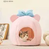 Cat Beds Furniture Cute and Comfortable Cat Bed Cave Deep Sleep Comfortable Winter Cat Tent Bed Soft Pet Nest with Mats Suitable for Small Dog Pet Supplies Y240322