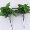 Nordic Decorative Flowers Artificial Leaf Plant Bouquet for Decoration Green PU Material Fake Plants Home Decor Wall Items Room Decors S s s