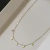 Chains 925 Sterling Silver French Simple Star Pendant Clavicle Chain Necklace Women Classic 14k Gold Jewelry Accessories