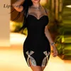 2024 Sexy Spice Girl Bow Diamond Dress Fashion Sling Low Cut Backless Party Club Dress Elegant Ladies Split Hip Wrap Dresses 240402