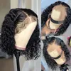 Wiggogo perruque de cheveux courts Bob cheveux humains bouclés avant de lacet 13X4 Hd frontale sans colle perruques karmiu