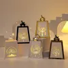 Eid Mubarak LED Light Lampy Candlestick Lampy Ramadan Dekoracja Islamska Muzułmańska Party Świeca