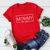 T-shirts pour femmes Mommy Est.T-shirt d'annonce de cadeau de fête des mères, pour maman, hauts pour maman, 2024