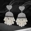 Boucles d'oreilles en peluche Senyu Curtain de perle de luxe Poucle d'oreille Pave Mini Gift bijou lié à zircone cubique claire pour le mariage