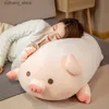 Animaux en peluche 40 ~ 80 cm Squishy BOBO Pig Doll Peluche Peluche Coton Rose Piggy Plushie Couché Gras Peluche Garçons Filles Apaisant Cadeau L240322