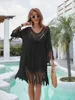 Maillots de bain pour femmes Dentelle Sheer Beach Robe Bikini Cover-Ups Casual Cardigan Lâche Kimono Été