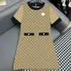 329 Women Casual Dresses Sexy Lady Letters Print Dress Summer Short Sleeved Skirts Single Breasted Long