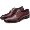 Dress Shoes Quality Black / Brown Tan Oxfords Mens Business Genuine Leather Wedding