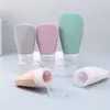 Storage Bottles Silicone Sauce Condiment Squeeze Leakproof Square Salad Dressing Containers With Bandage 60ml Makeup Dispensers