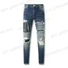 amirir jeans purple jeans man pants black skinny stickers light wash ripped motorcycle rock revival joggers true religions men High trousers amirir short 235