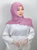 Vêtements ethniques Foulard musulman 8 couleurs Qualité Solide Square Hijab Lady Châle Accessoires repassés Ramadan