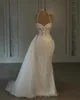 Applique Wedding Affascinante Abiti affascinanti abiti da sposa sirena per perle staccabili perle slitte con gradini senza maniche fatti senza maniche